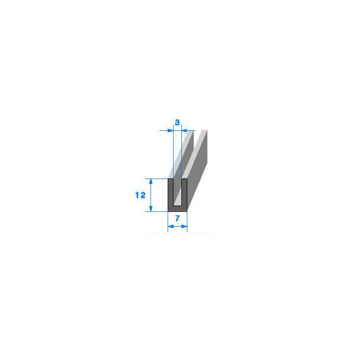 Profilé Caoutchouc SE817 - 12x7 mm L 50 m