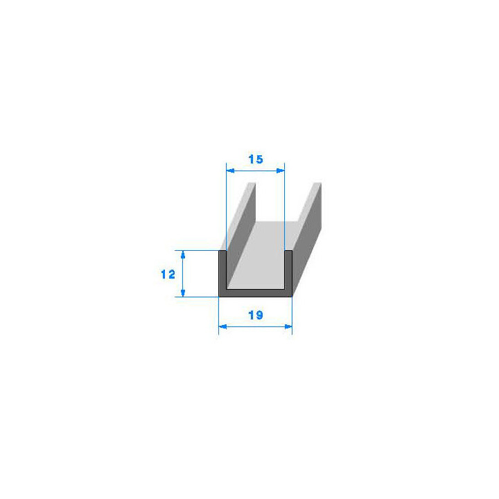 Profilé Caoutchouc SE863 - 12x19 mm L 50 m