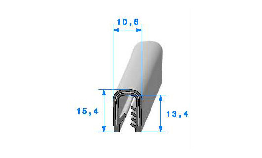 Profilé PVC armé SE410 - 15,4x10,6 mm L 50 m