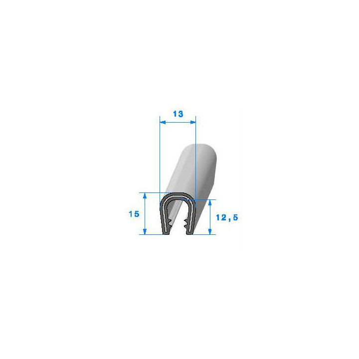 Profilé PVC armé SE706 - 15x13 mm L 1 m