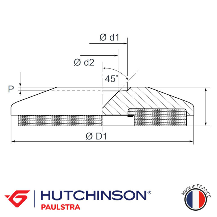 SUPPORTS SE121 Anti Vibratoire Solutions Elastomeres Made in France