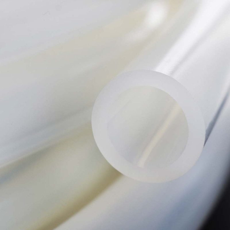 M. tuyau de silicone translucide 70sh renforcé avec pes monofilament ø12 mm  x 3,50 mm mur ±0,3