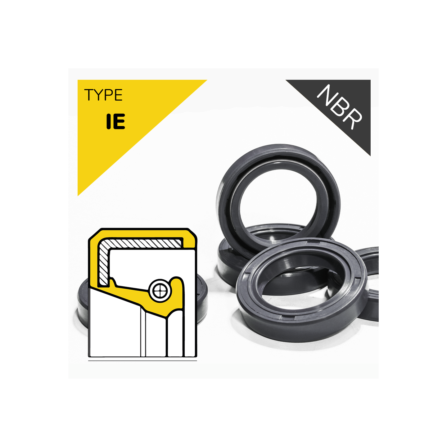 Joint D'étanchéité NBR 70 - 35x48x10 Mm - DIN 3760 ISO 6194 - Pour Arbres, Boîtiers - Résistant Aux Huiles