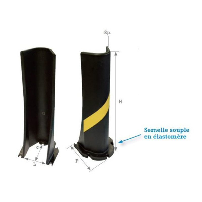 Pare-chocs d'angles protection autoportante